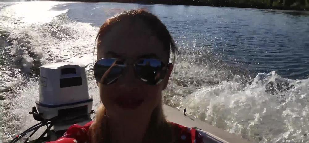 Riding in the boat makes me hot and horny - Wet Kelly