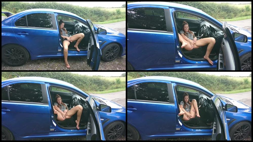Naughtypoppyuk   Public Car Slut Fingering Untill Cum
