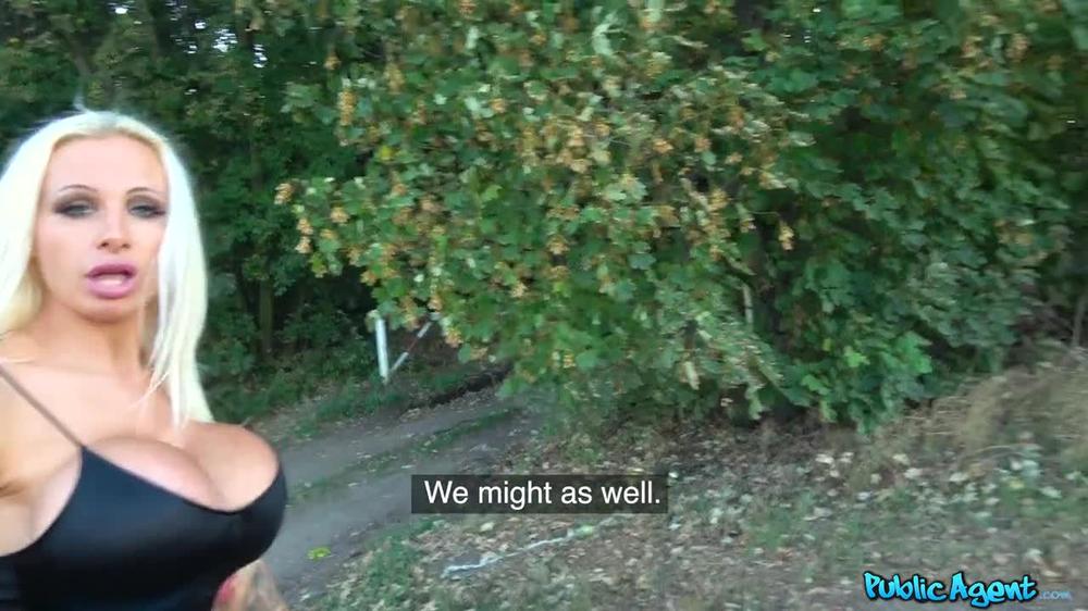 Publicagent - Teasing Dirty Talking Busty Blonde