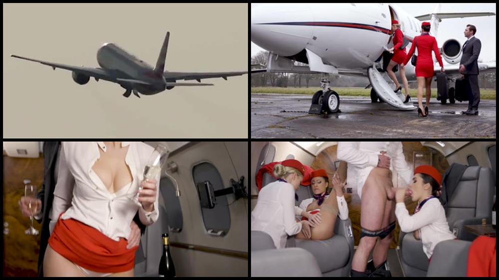 The Flight Attendants Scene 4  Anny Aurora  Cassie Del Isla  Valentina Nappi  Ricky Mancini