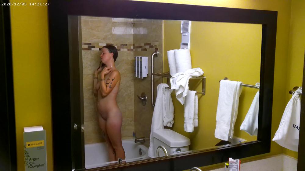Shower Mirror show- Lavender Joy - touching myself for you