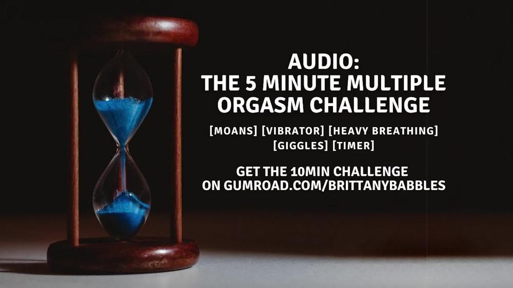 Audio: The 5 Minute Multiple Orgasm Challenge
