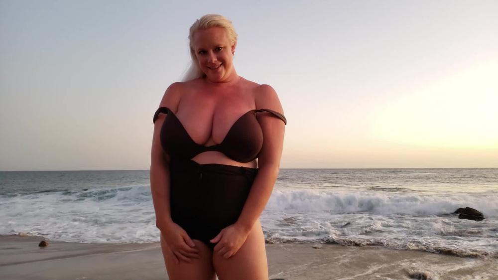 Cameron Skye Sunset Strip Tease On The Beach