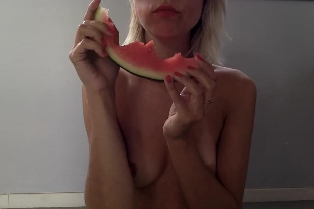 Red nail polish. Red food. Red lipstick.
