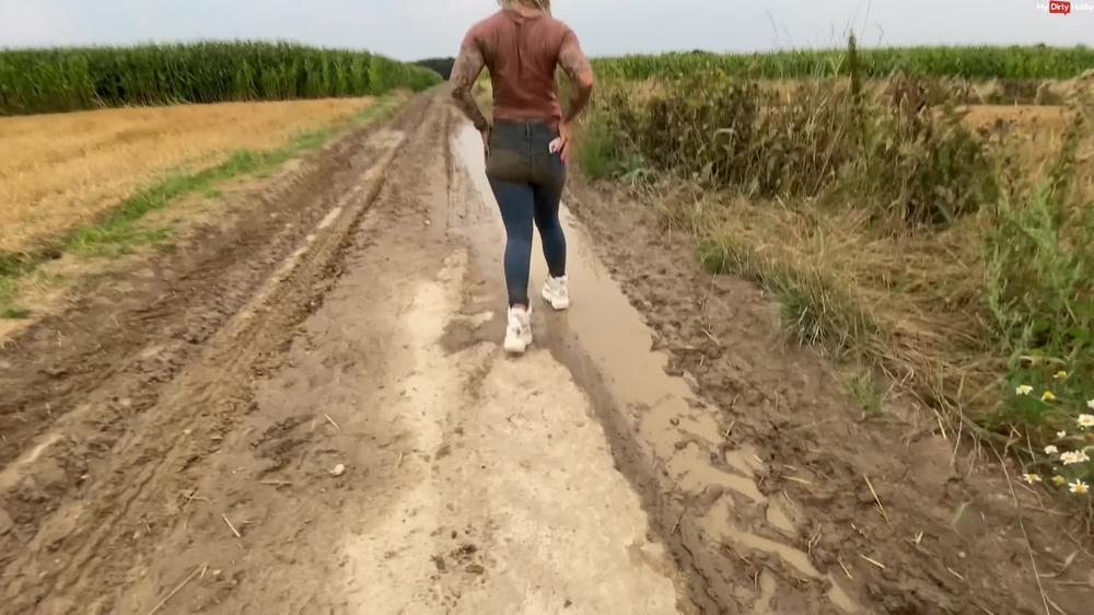 Soaked And Pissed Off In Buffs  Jeans I Geiler Hardcore Fick In The Mud With Steffiblond  Mydirtyhobby