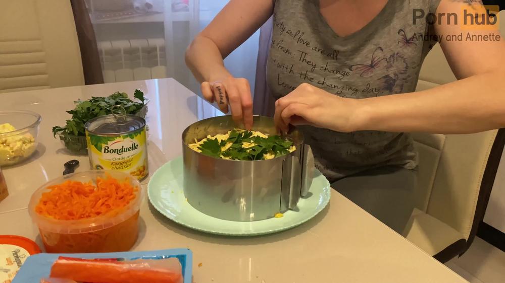 Note To Housewives. Stepmother Prepares A Holiday Salad - 2160P