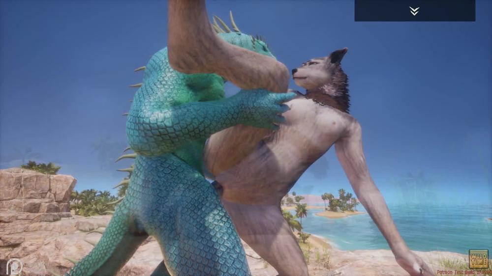 Wild Life / Scaly and Furry, Hot Wolf girl Fucks with Lizard
