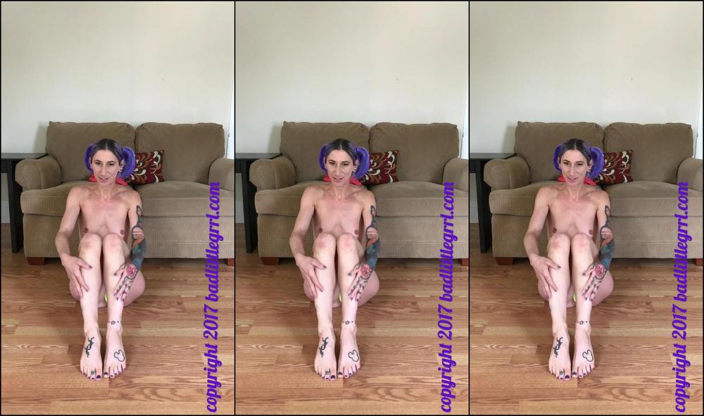 Badlittlegrrl Strip Tease And Footjob
