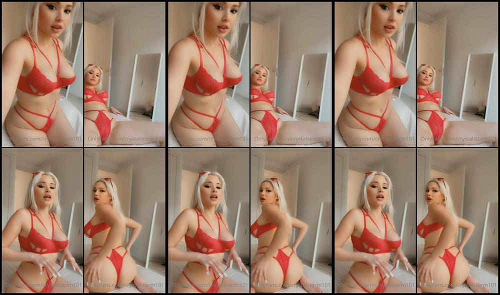 Crystalstorm101 19 04 2021 2087579002 Slowly Stripping Naked In My Red Lingerie Then Started Playing With Myself So Hard