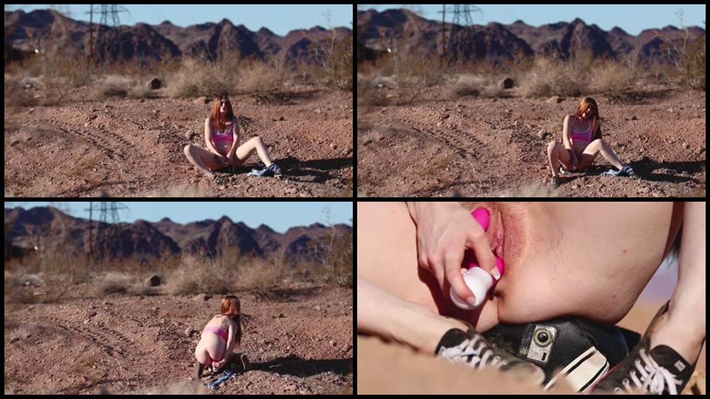 P06 Public Masturbation   Squirting In Las Vegas Desert Freckledred 1080P
