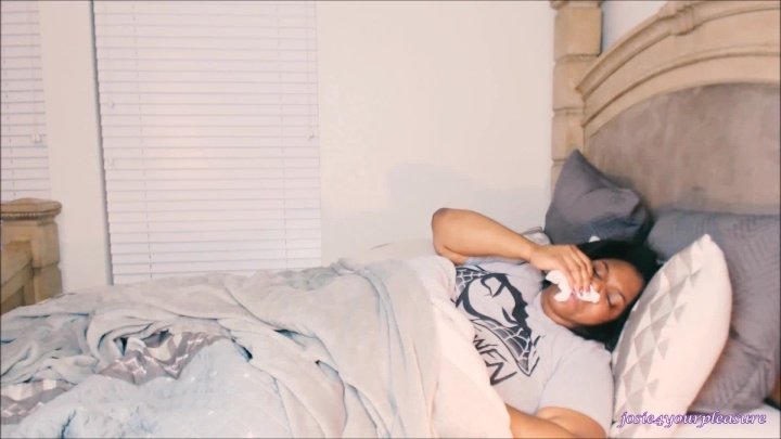 Josie4Yourpleasure Bbw Sick In Bed Blowing Nose Hd
