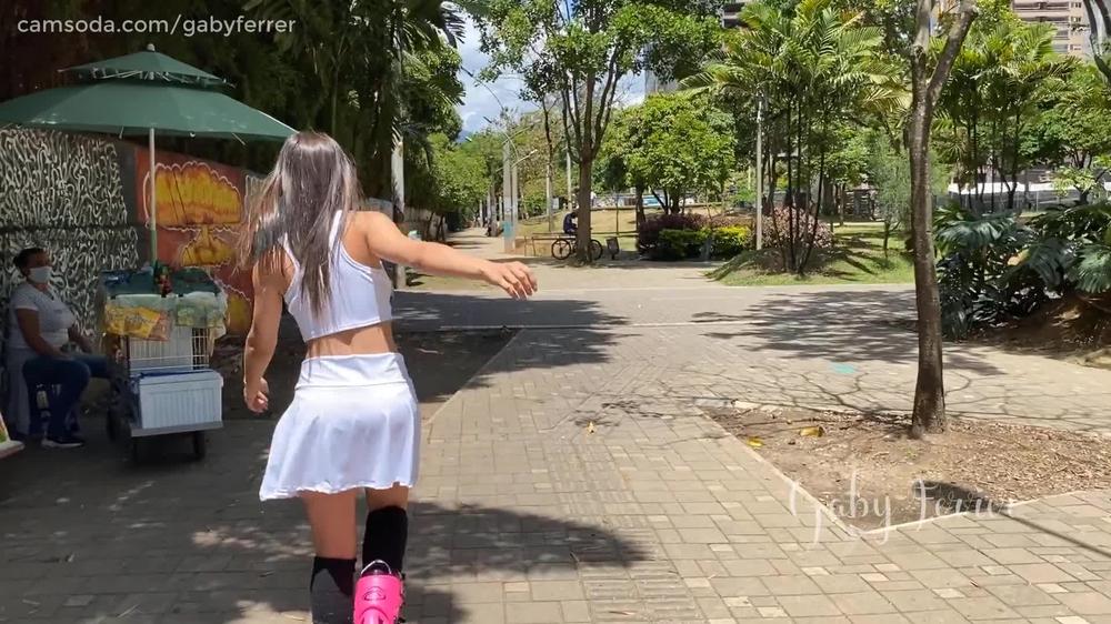 My friend controls my lush while I skate in the park, it is nice to go outside again!