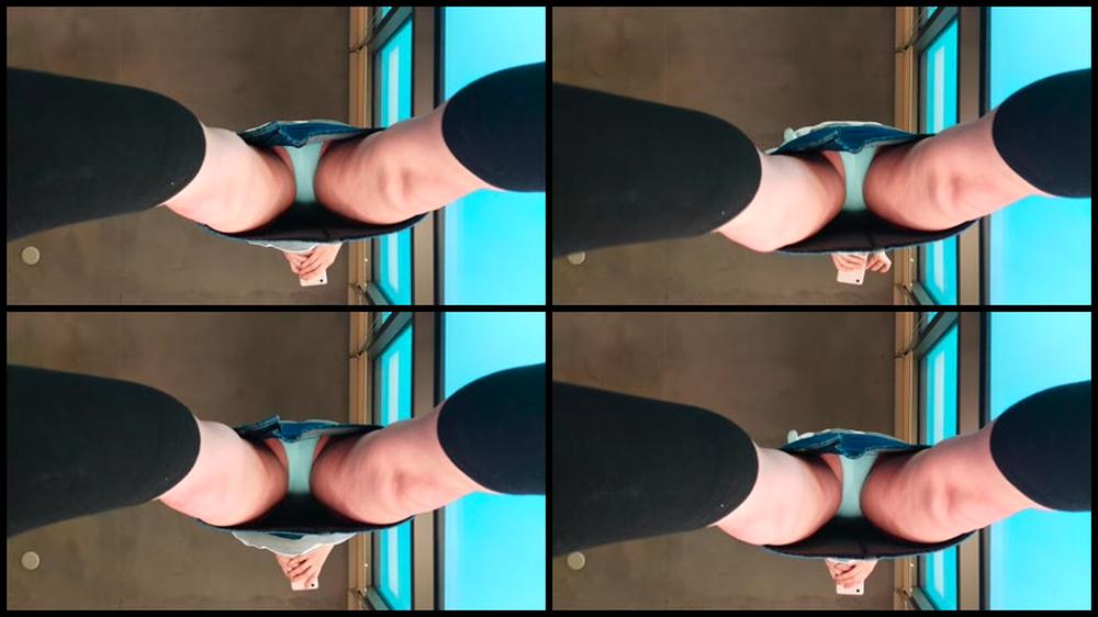 Canadiansammy Blue Panties Upskirt