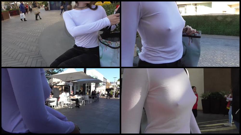 Braless White Tee