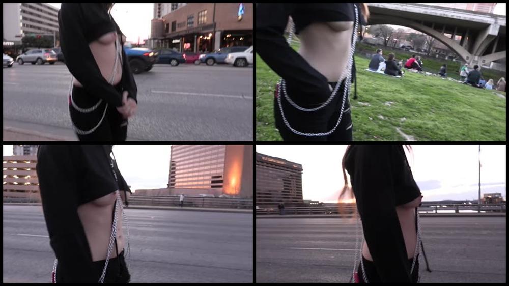 Goth Hoodie Underboob