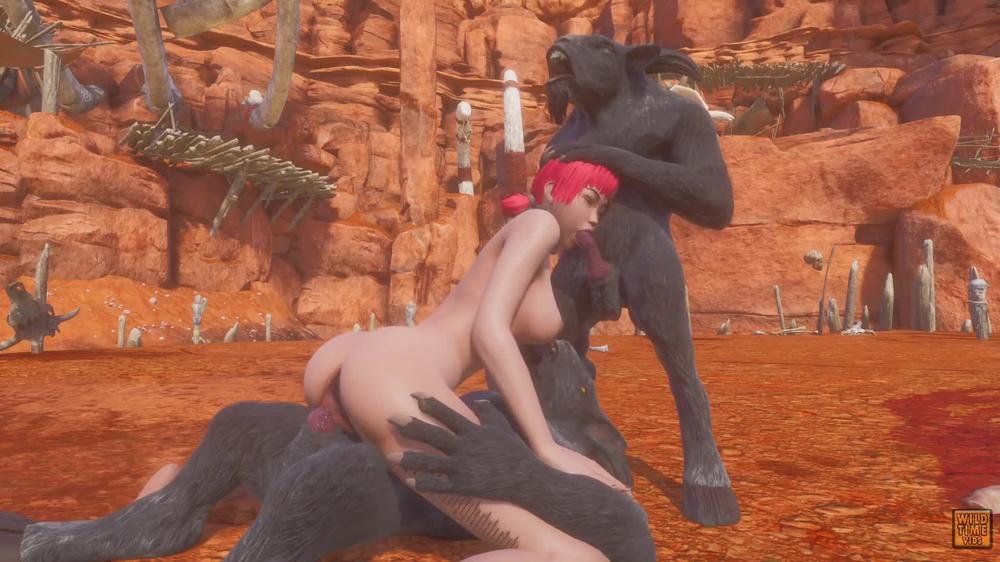 Cute Asian Girl gets Gangbanged with 4 Goat Demons (Furry)