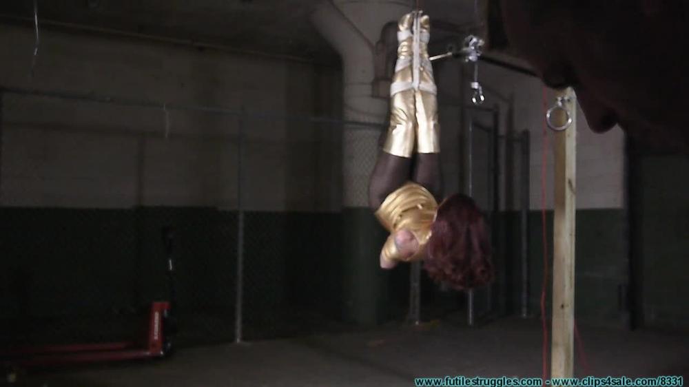 Fayth As The Golden Guardian Trapped Captured Stripped Hung Mummified Demasked 1