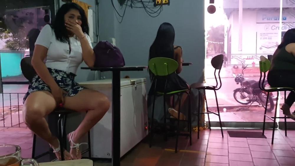 Martinasmith1 Squirt Hard over the Waiter at the Bar
