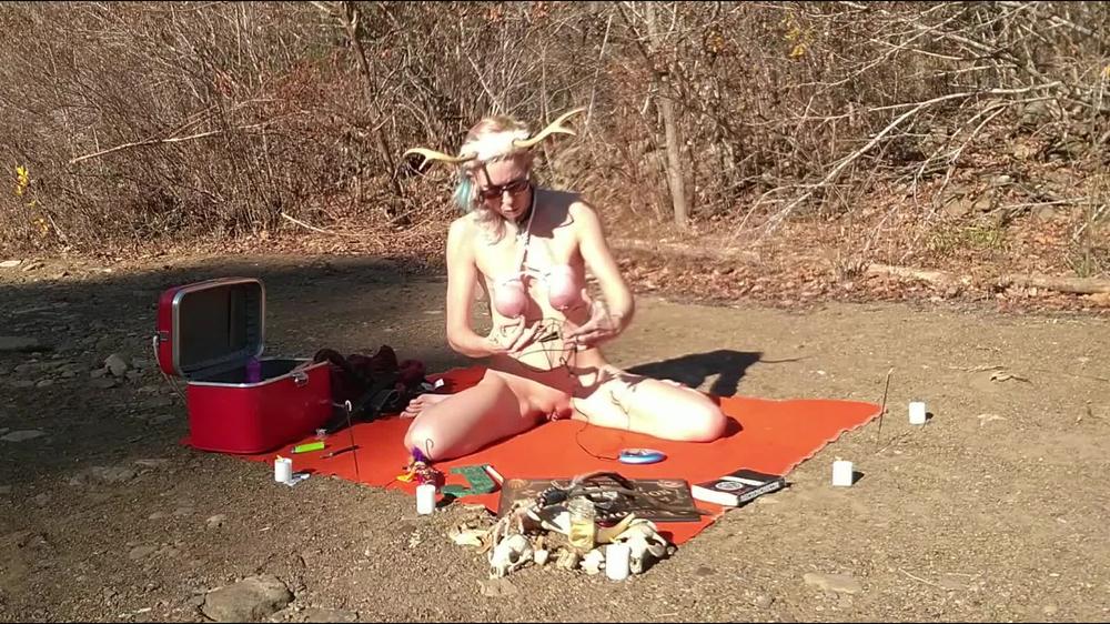 Outdoor Satanic worship