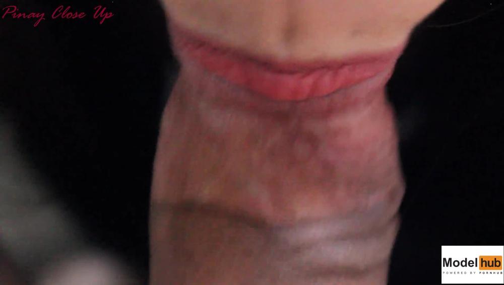 PINAY TEEN CLOSE UP, HE CUM ON MY TONGUE