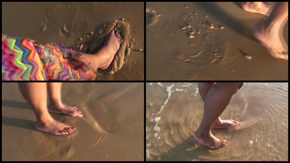 Bbw Bustycookie Bbw Beach Feet Part 2 Wet Sand