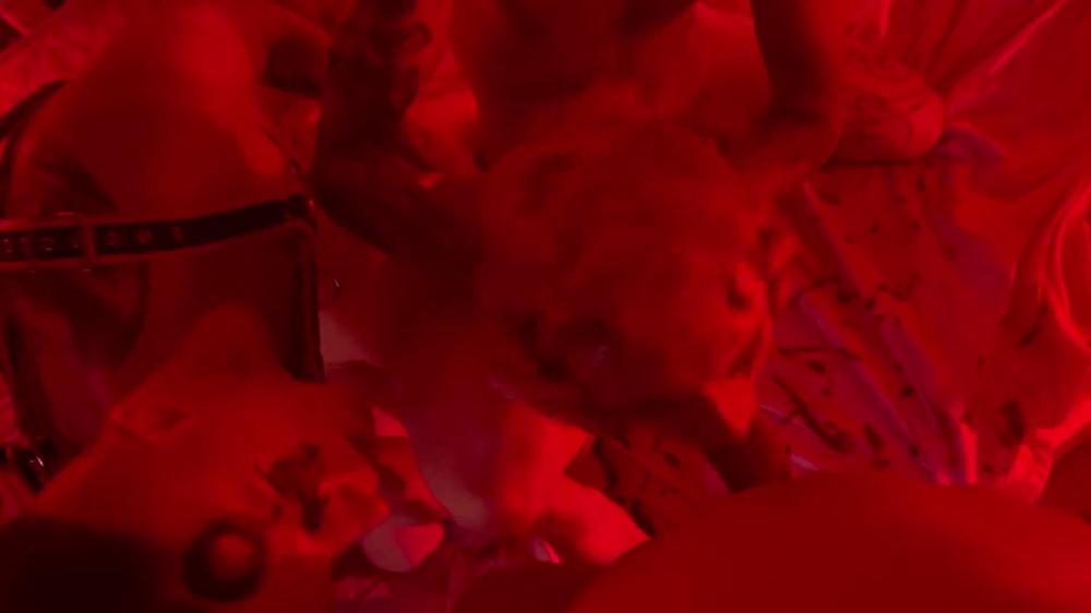 4 guys fuck at construction site for Halloween and cum in each other's mouths