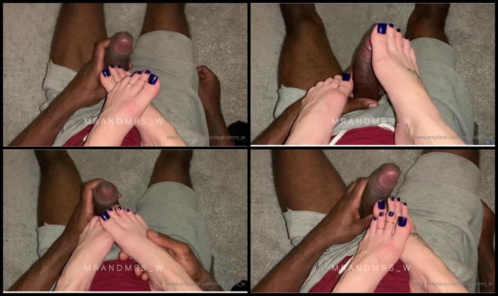 Mrandmrs W 03 02 2021 2023459363 Wrapping My Feet Around His Big Black Cock Is One Of My Favourite Things To Do