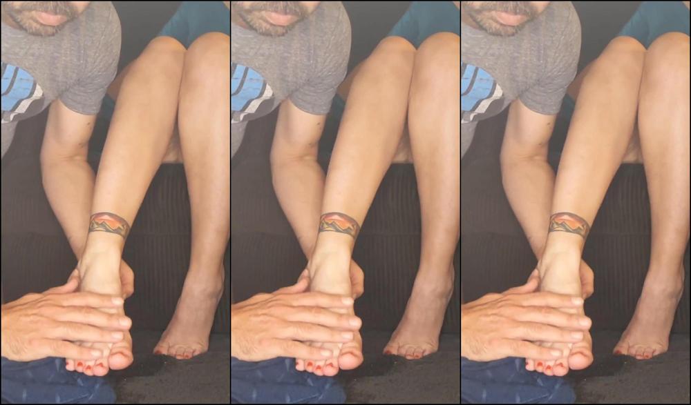 Devotion: Soothing foot lover's video (washing her feet, calming music, sfw)