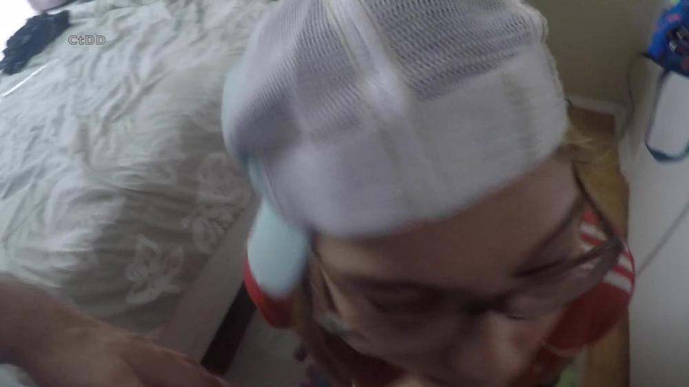 Nerdy Brat in a Hat Blowjob Facial Part3