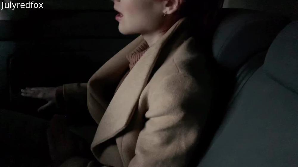 373 - Redhead Girl Play With Vibrator In Taxi