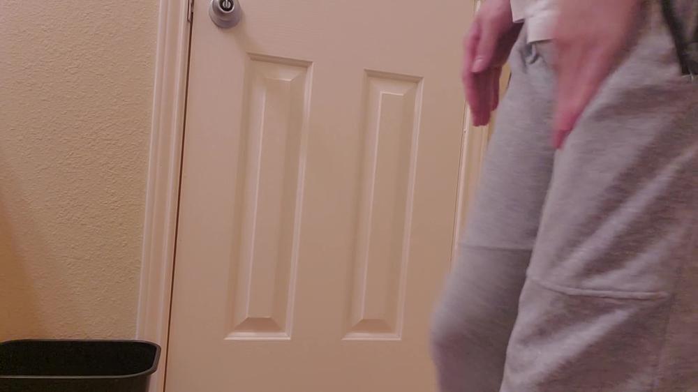 Someone occupied the restroom for a long time and I pissed wetting.