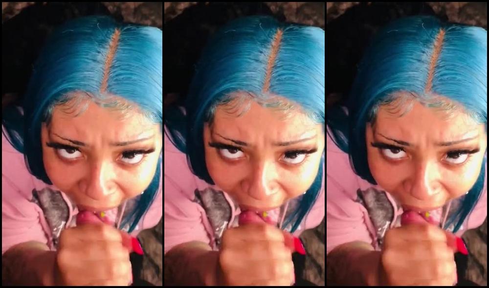 Stick out your tongue whore let me cum all over it