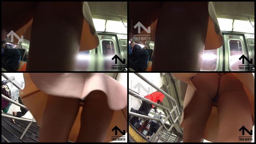 Up   Subway Blonde In Pink Dress