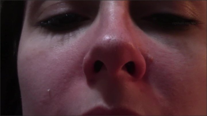 Close Up Nose Blowing And Picking