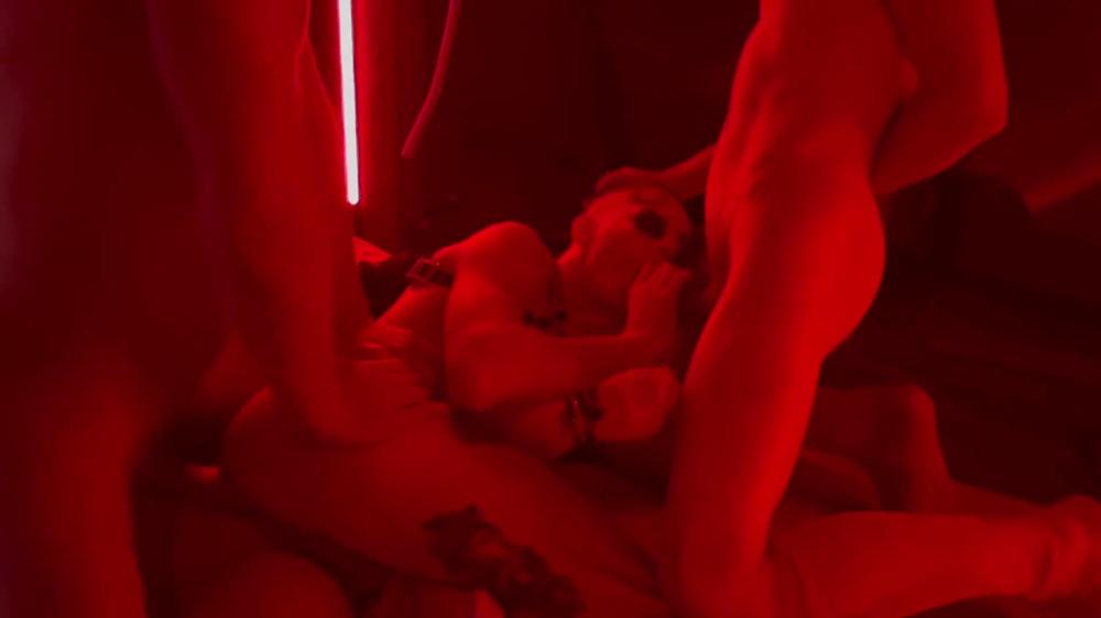 The guys arranged a hot group sex on an abandoned