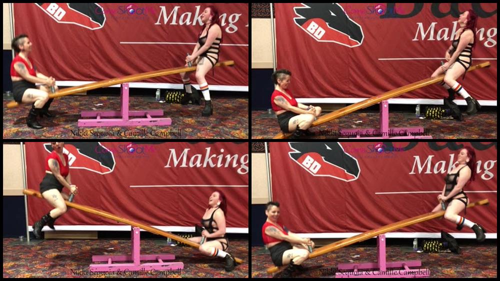 Camille Campbell 2 Girls Riding The See Saw At Exxxotica