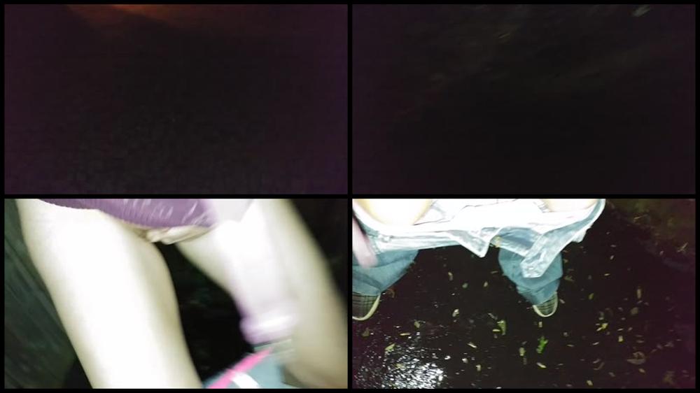 Candiecane Peeing Outdoors At A Strip Club