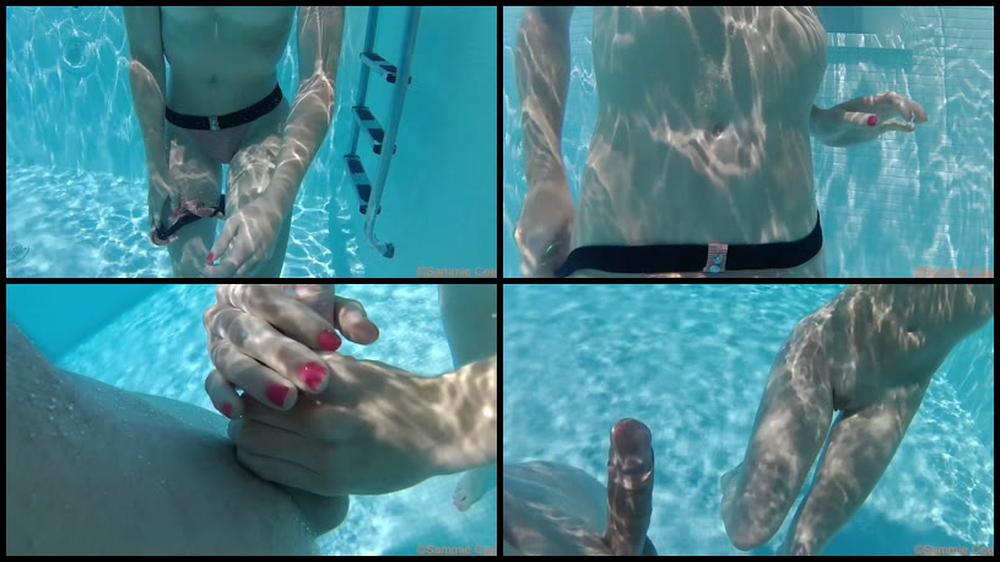 Sammie Cee   Pool Bj Underwater Hj And Cumshot   Manyvids