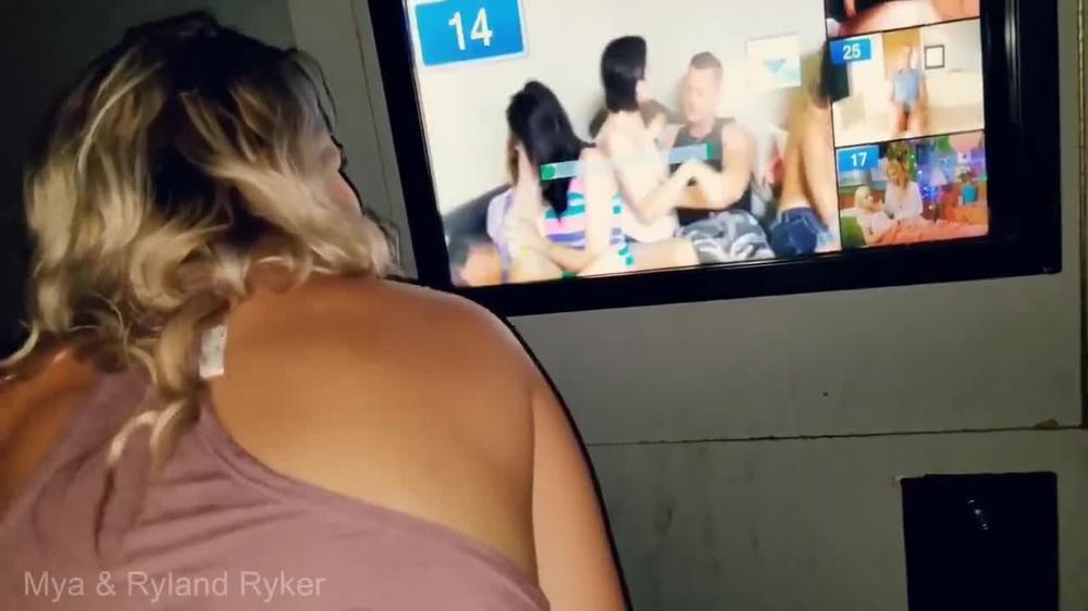 Mya Lane - Sucking Cock Outside Bar & Riding It In Adult Theater (Ph)
