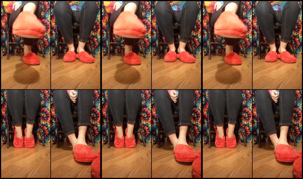 Daisyduncan 10 05 2020 283981225 Red Slippers Tease From A While Back Do You Enjoy Dangling
