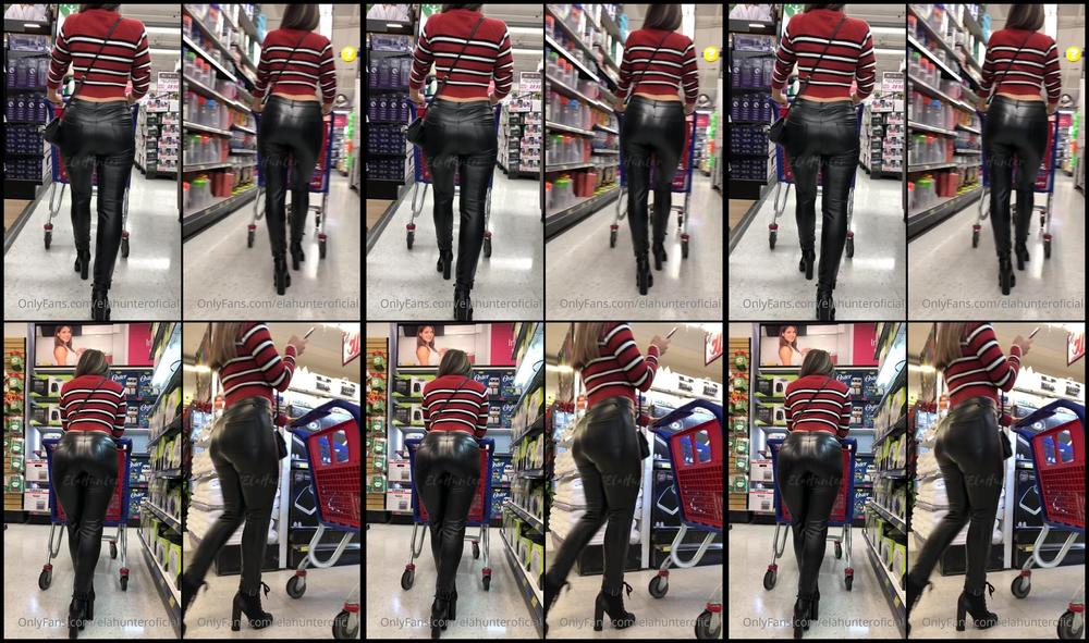 Elahunteroficial 07 04 2021 2075369981 Modelando Mis Pantalones De L Tex En El Supermercado Modeling My Latex Pants In The