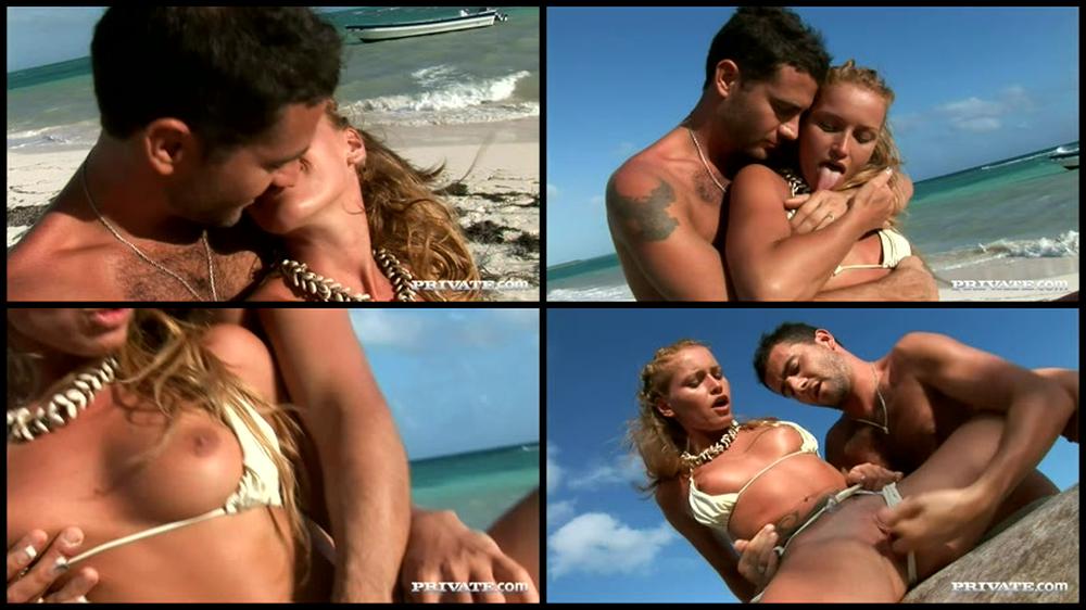 Kathy Campbel Swallows Cum On A Paradise Beach