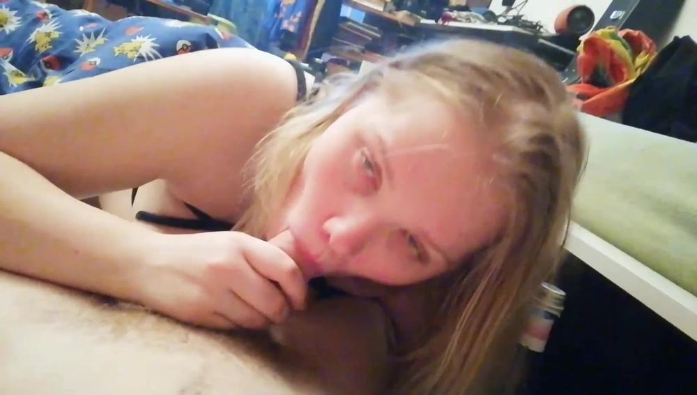 Chubby gf blowjob after party