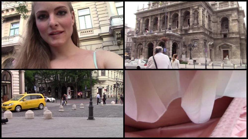 Cayenne Public Flashing Upskirt In Budapest