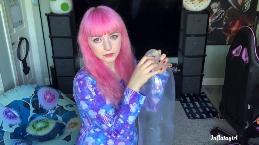 Inflatagirl Popping My Leftover Balloons