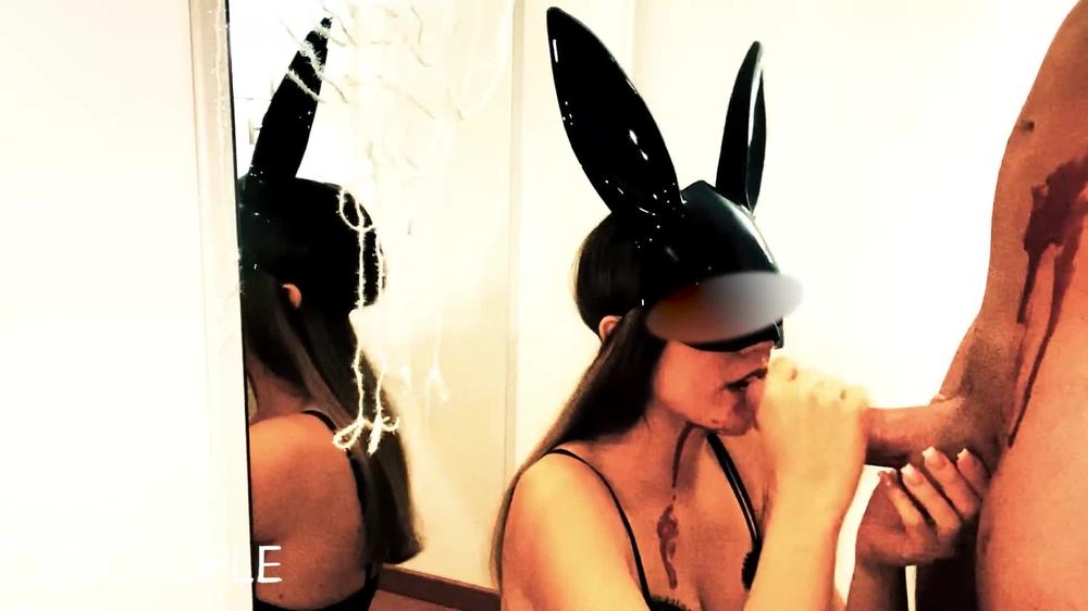 HALLOWEEN HORROR BUNNY MAKES HIM CUM TOO FAST