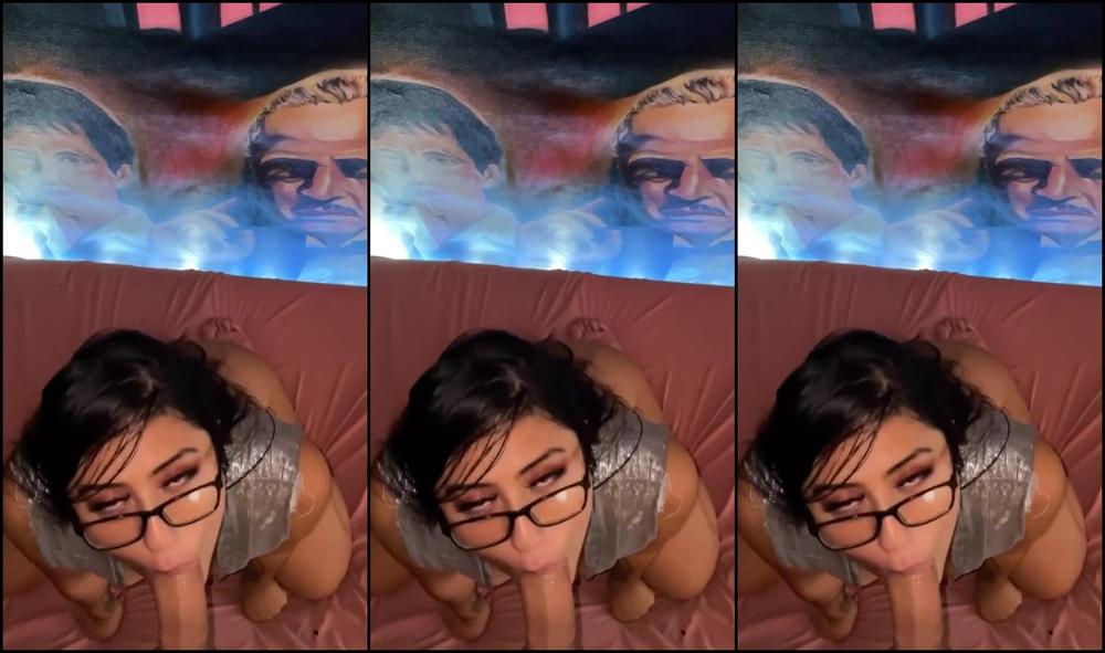 While the husband at work, Horny Brunette Fucks his stepbrother, Pov, Deepthroat