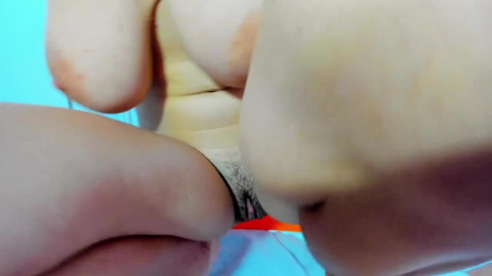 Myla_Angel shows her booty, stretching, spreading and fingering her beautiful pussy and ass!