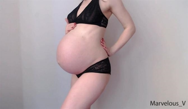 Marvelous V - Hot Pregnant Mommy Dancing Strip Tease
