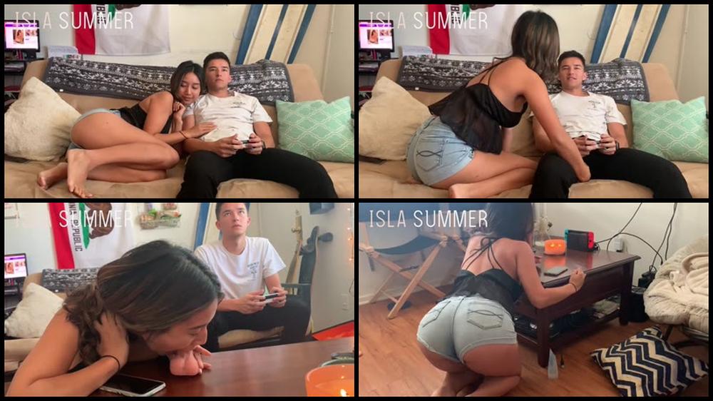 He Won T Stop Playing 2K So I Ride A Dildo In Front Of Him To Make Him Fuck 1080P